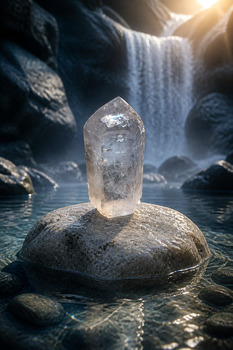 Raw Stones: Clear And Smokey Quartz Point