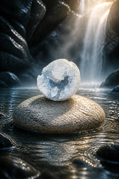 Polished Crystals: Celestine Quartz Sphere