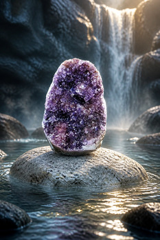 Raw Stones: Purple Amethyst geode