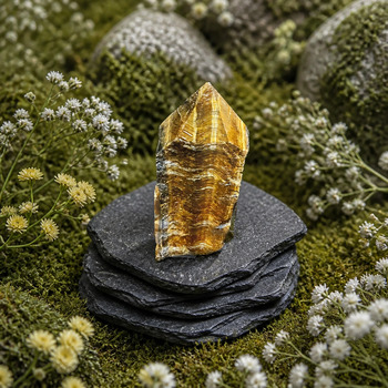 Raw Stones: Tigereye point