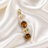 Tiger eye and smokey quartz Pendant and earing set