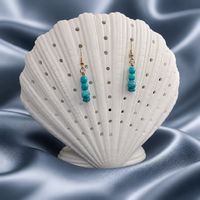 Turquoise and Amazonite pendant and Earring Gold