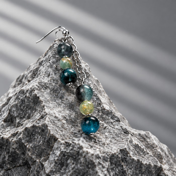 Jewellery Sets: Jasper and Dyed agate and crackled Glass Silver loops