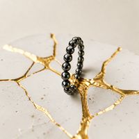 Obsidian beads 8mm