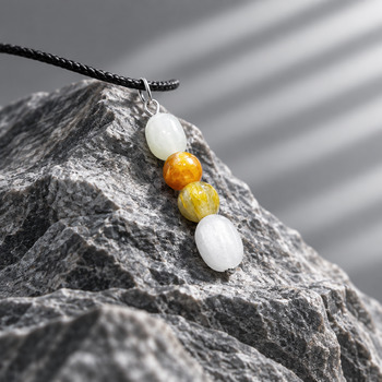 Jewellery Sets: Cat's eye Multi-coloured  Pendant  Bracelet and Earring Silver