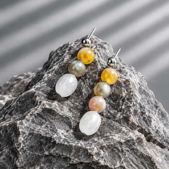 Jewellery Sets: Cat's eye Multi-coloured  Pendant  Bracelet and Earring Silver