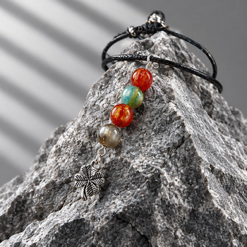 Jewellery Sets: Cats eye Multi-coloured Pendant Bracelet and Earring Silver