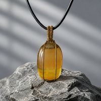 Bumblebee Jasper Brass Pendant
