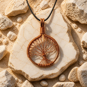 Pendants Necklaces: copper tree of life