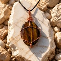 Tigerseye Copper Pendant