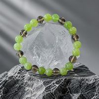 Peridot and Smokey Quartz Bracelet 8mm