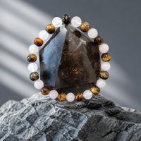 Rose Quartz and Tigerseye Bracelet large 8mm
