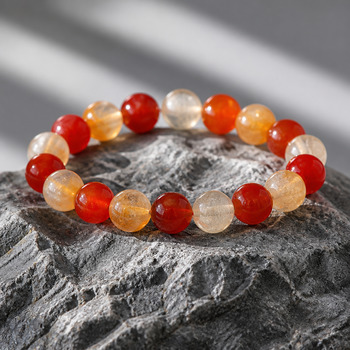 Bracelets: Carnelian and Citrine Bracelet 8mm