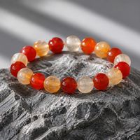 Carnelian and Citrine Bracelet 8mm