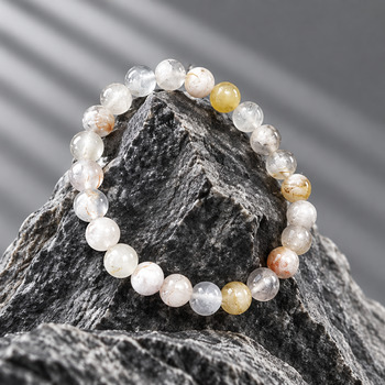 Bracelets: Cherryblossom Agate Bracelet 8mm