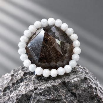 Bracelets: Grey Catseye Bracelet 8mm