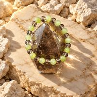 Peridot and Smokey Quartz 8mm