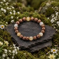 Copper and Citrine Bracelet  8mm