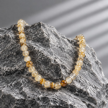 Pendants Necklaces: Citrine Beads 8mm and 6mm