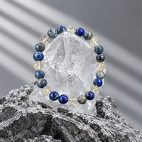 Lapis Lazuli 8mm Citrine 8mm Bracelet Large