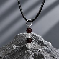 Red Tigers eye and Crackled Quartz Pendant Bracelet and Earring Silver