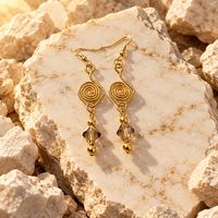 Brass and Smokey Quartz Gold