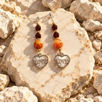 Garnet and orange Cats eye Silver