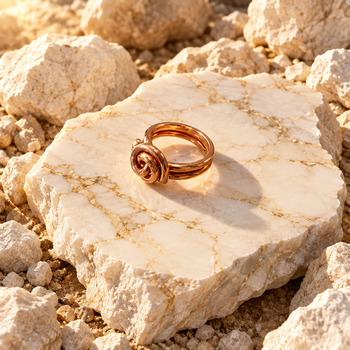 Rings: Spiral copper ring