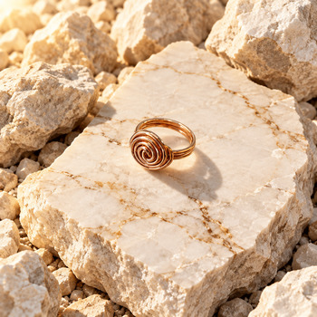 Rings: copper spiral ring