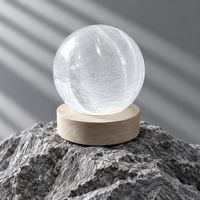 Selenite Sphere with white led Light