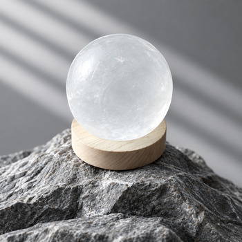 Lighting: Selenite Sphere With white led Light