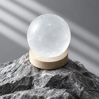 Selenite Sphere With white led Light