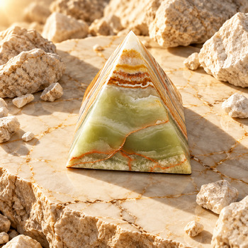 Other: Banded Calcite Pyramid