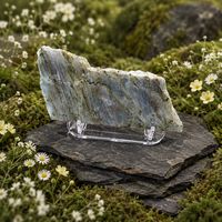 Raw Green Labradorite Slice