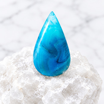 Polished Crystals: Blue agate Flame