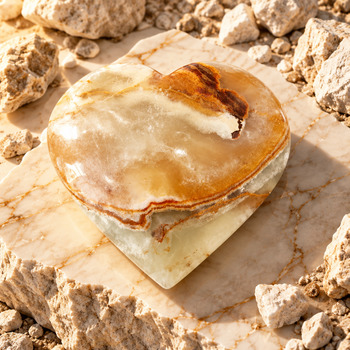 Other: Banded Calcite heart Large