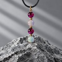Purple dyed Agate and crackled glass Gold