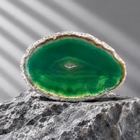 Raw Green Dyed Agate Slice