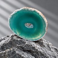 Raw Green Dyed Agate Slice
