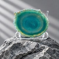 Raw Green Dyed Agate slice